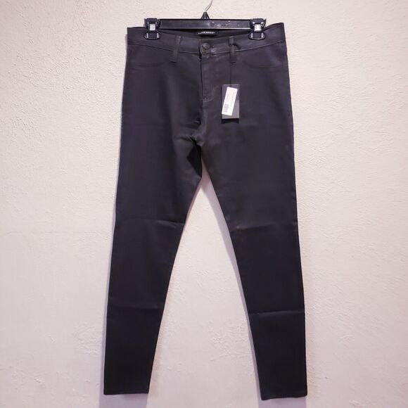 NWT Flying Monkey Black Waxed Coated High Rise Jeggings Jeans Sz 30 - Picture 1 of 11